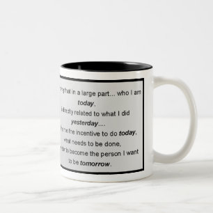 Tasse 2 Couleurs Qui je suis aujourd'hui Verset Inspirant