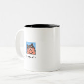 Tasse 2 Couleurs Quoi ? - choqué chat - design graphique (Devant gauche)