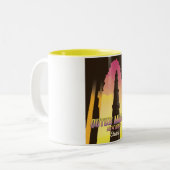 Tasse 2 Couleurs Qutub Minar New Delhi Inde affiche voyage (Devant gauche)