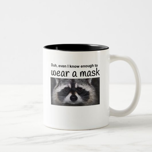 Tasse 2 Couleurs Raccon Java pour le Covid 19 (Droit)