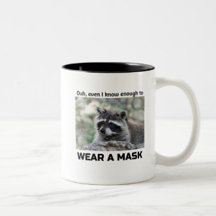 Tasse 2 Couleurs Raccoon Covid Métaphore Versez le Java Coff à deux
