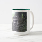 Tasse 2 Couleurs Raccoon dans l'arbre (Devant droit)