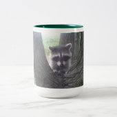 Tasse 2 Couleurs Raccoon dans l'arbre (Centre)