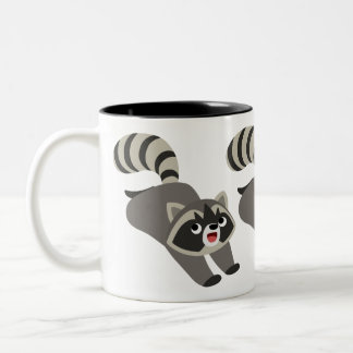 Tasse 2 Couleurs Raccoon de caricature mignonne Prankish