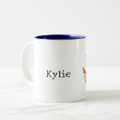 Tasse 2 Couleurs Raccoon gris orange (Devant gauche)