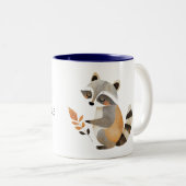 Tasse 2 Couleurs Raccoon gris orange (Devant droit)