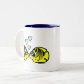 Tasse 2 Couleurs Raccoon Papillon amour (Devant gauche)