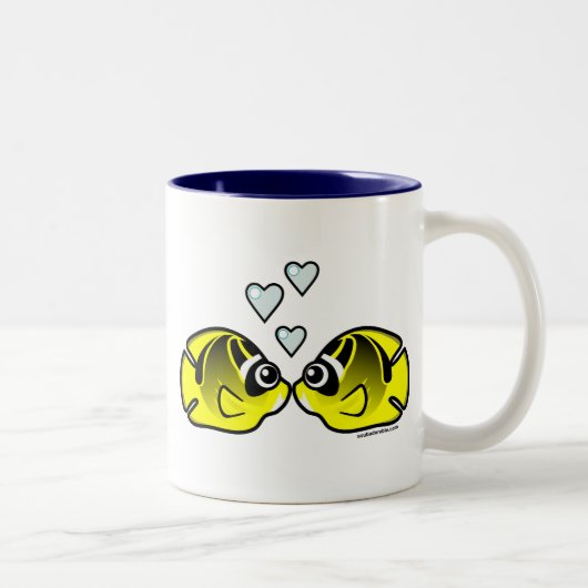 Tasse 2 Couleurs Raccoon Papillon amour (Droit)