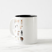 Tasse 2 Couleurs Race de moutons britanniques (Devant gauche)