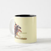 Tasse 2 Couleurs Race Thoroughbred (Devant gauche)