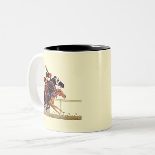 Tasse 2 Couleurs Race Thoroughbred (Devant gauche)