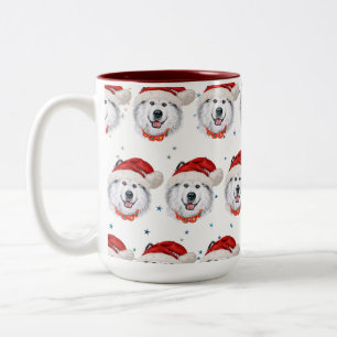 Tasse 2 Couleurs Races de chiens Malamute d'Alaska Étoiles de Noël