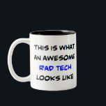 Tasse 2 Couleurs rad tech, génial<br><div class="desc">technologie de lecture géniale</div>