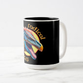 Tasse 2 Couleurs Radical Raptors Dinosaur (Devant droit)