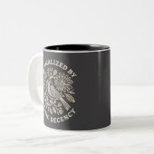 Tasse 2 Couleurs Radicalisé par la décence élémentaire Protestation (Devant gauche)