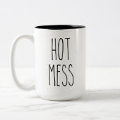 Tasse 2 Couleurs RAE DUNN Inspiré Hot Mess ferme (Gauche)