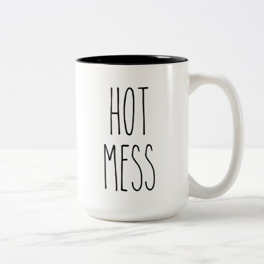 Tasse 2 Couleurs RAE DUNN Inspiré Hot Mess ferme (Droit)