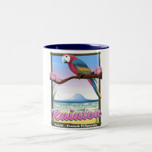 Tasse 2 Couleurs Raiatea Îles de la Société,Tahiti,Polynésie frança