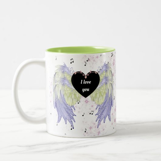Tasse 2 Couleurs Rainbow angel wings (Gauche)