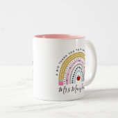 Tasse 2 Couleurs Rainbow Apple Monogram Enseignant Merci Cadeau (Devant droit)