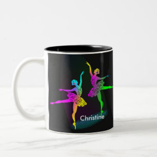Tasse 2 Couleurs Rainbow Ballerinas Danser Personnalisé