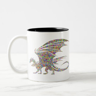 Tasse 2 Couleurs Rainbow Dragon Tribal Tattoo Idée cadeau