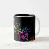 Tasse 2 Couleurs Rainbow Fireworks Imprimer (Devant droit)