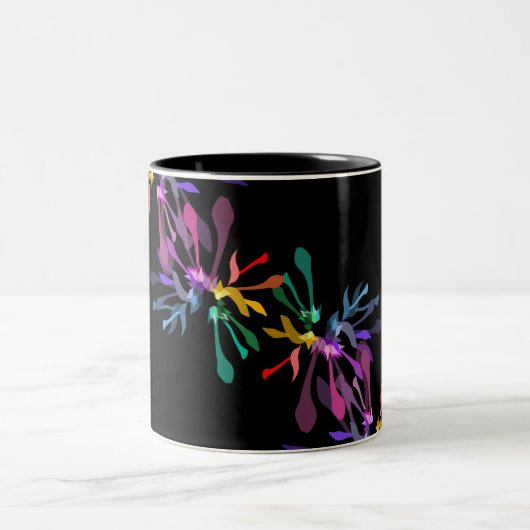Tasse 2 Couleurs Rainbow Fireworks Imprimer (Centre)