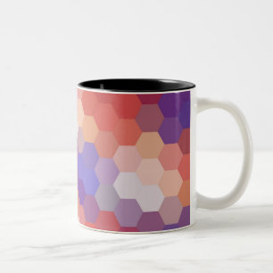 Tasse 2 Couleurs Rainbow Hexagon Chevron Motif 3