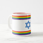 Tasse 2 Couleurs Rainbow Israel Pride Flag Small (Devant gauche)