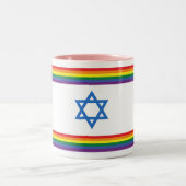 Tasse 2 Couleurs Rainbow Israel Pride Flag Small (Centre)