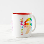 Tasse 2 Couleurs Rainbow Lips Lgbt Pride (Devant droit)