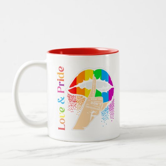 Tasse 2 Couleurs Rainbow Lips Lgbt Pride (Gauche)