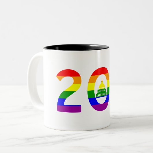 Tasse 2 Couleurs Rainbow Pride Washington D.C. (Devant gauche)