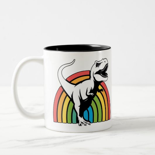 Tasse 2 Couleurs Rainbow T Rex (Gauche)