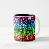 Tasse 2 Couleurs Rainbow Tie Dye Mandala Star (Devant droit)