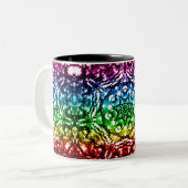 Tasse 2 Couleurs Rainbow Tie Dye Mandala Star (Devant gauche)