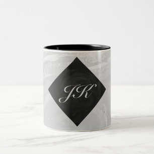 Tasse 2 Couleurs Rainy Sky Grey et le Monogramme noir