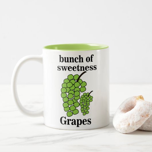 Tasse 2 Couleurs Raisins verts (Avec donut)
