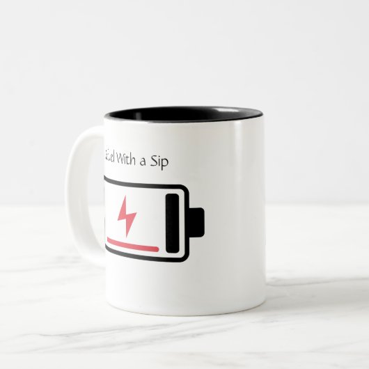 Tasse 2 Couleurs Rallumer avec un sip (Devant gauche)