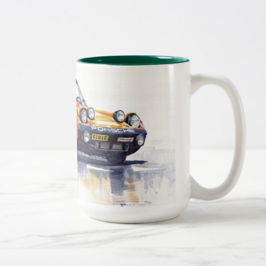 Tasse 2 Couleurs Rallye Porsche 914-6 GT (Droit)