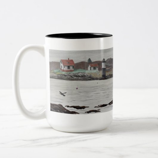 Tasse 2 Couleurs Ram Island Maine (Gauche)