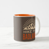 Tasse 2 Couleurs Randonnée Dans Les Badlands Sunburst (Devant droit)