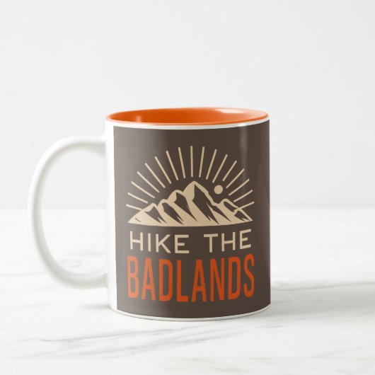 Tasse 2 Couleurs Randonnée Dans Les Badlands Sunburst (Gauche)