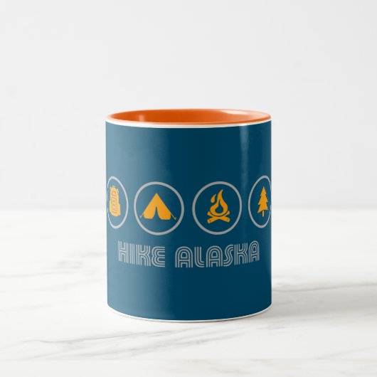 Tasse 2 Couleurs Randonnée en Alaska (Centre)
