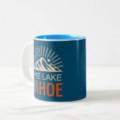 Tasse 2 Couleurs Randonnée Lake Tahoe Sunburst (Devant gauche)