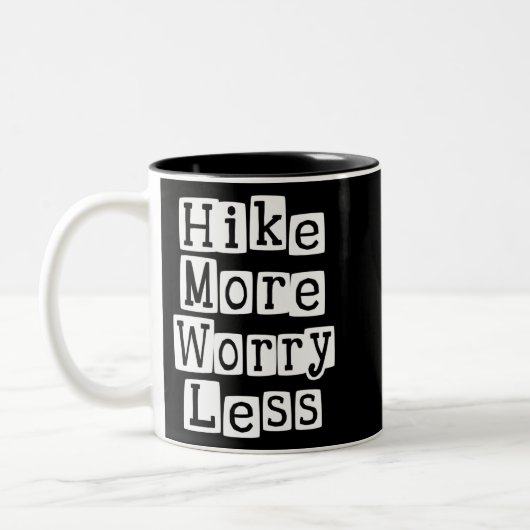 Tasse 2 Couleurs Randonner Plus, S'Inquiéter Moins (Gauche)