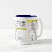 Tasse 2 Couleurs Rapide-Référence d'expressions régulières (Devant droit)