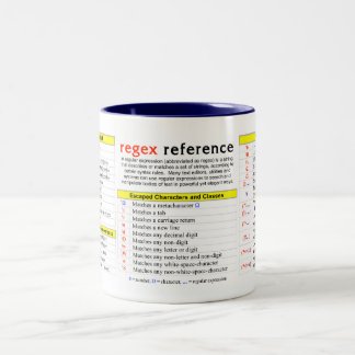 Tasse 2 Couleurs Rapide-Référence d'expressions régulières