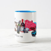 Tasse 2 Couleurs rappelez-vous la plage...et vin (Centre)